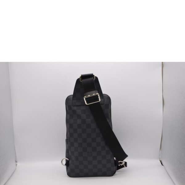 77783 2 Louis Vuitton Avenue Sling Bag Damier Leather Black