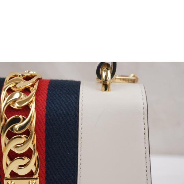 79128 7 Gucci Sylvie Red Leather Handbag