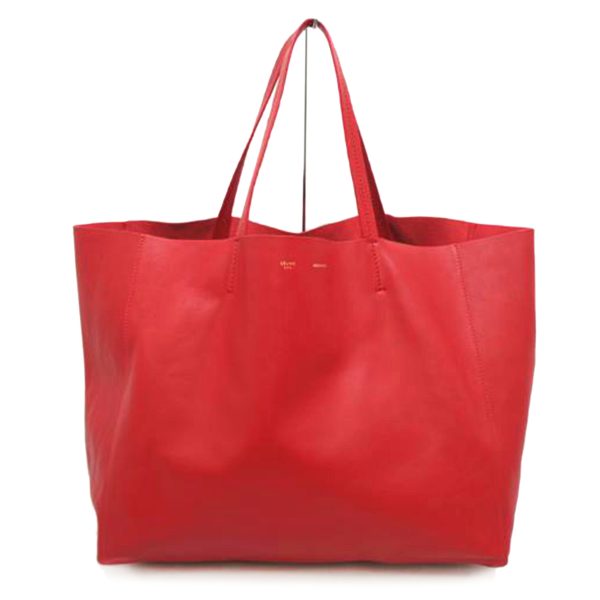 79527 1 Celine Leather Cover Tote Bag Red