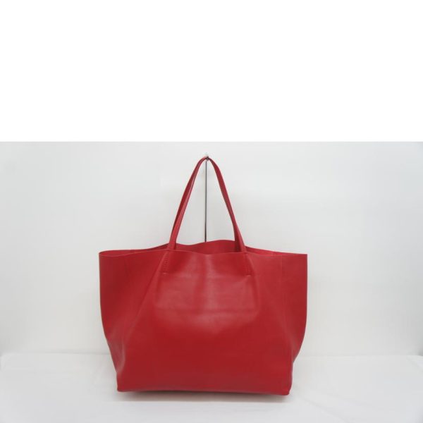 79527 2 Celine Leather Cover Tote Bag Red