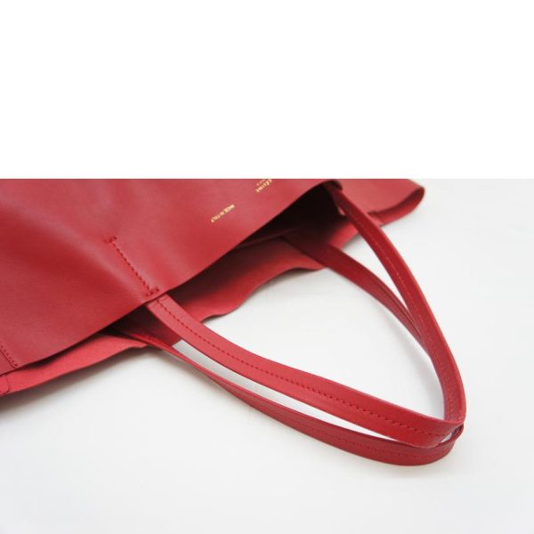 79527 4 Celine Leather Cover Tote Bag Red