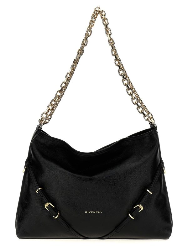 7bc3df865793bd9 ju 1 Givenchy Black Voyou Chain Medium Shoulder Bag