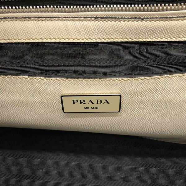 7fg9163wy6d5 4 Prada Saffiano Leather Tote Bag White