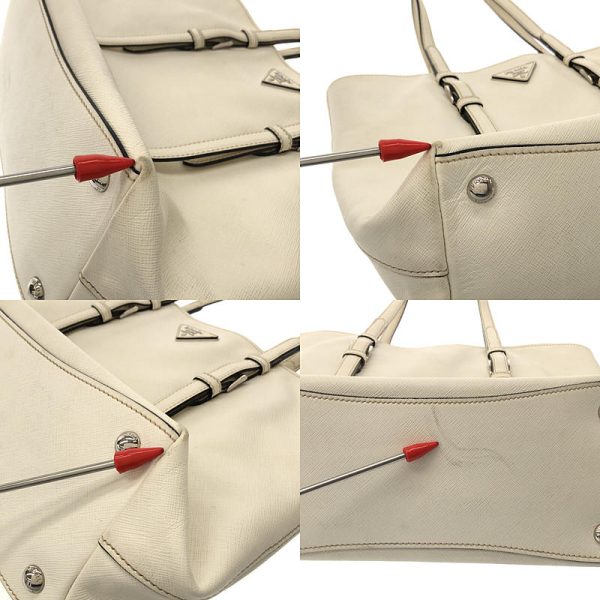 7fg9163wy6d5 9 Prada Saffiano Leather Tote Bag White