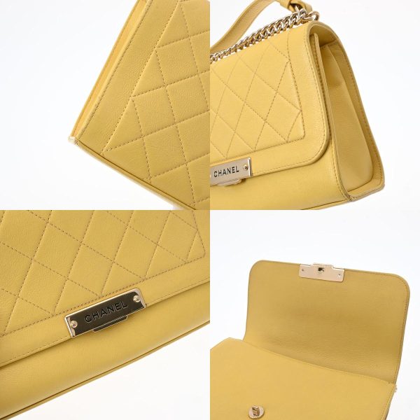 800000113276000 13 c Chanel Matelasse 2WAY Chain Bag Yellow