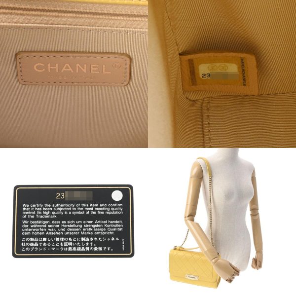 800000113276000 21 c Chanel Matelasse 2WAY Chain Bag Yellow