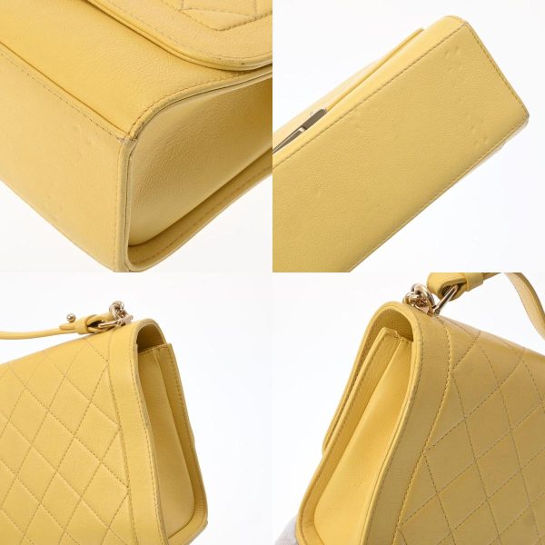 800000113276000 9 c Chanel Matelasse 2WAY Chain Bag Yellow