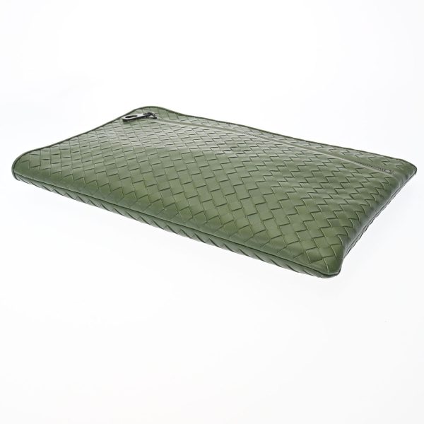 800000114388000 3 Bottega Veneta Intrecciato Leather Clutch Bag Green