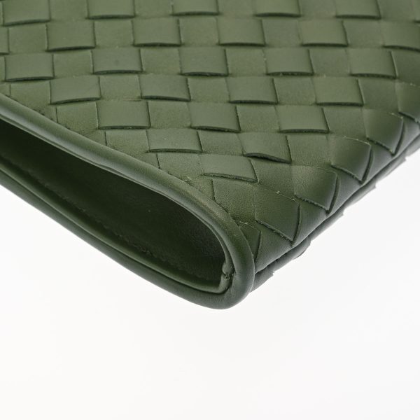 800000114388000 4 Bottega Veneta Intrecciato Leather Clutch Bag Green