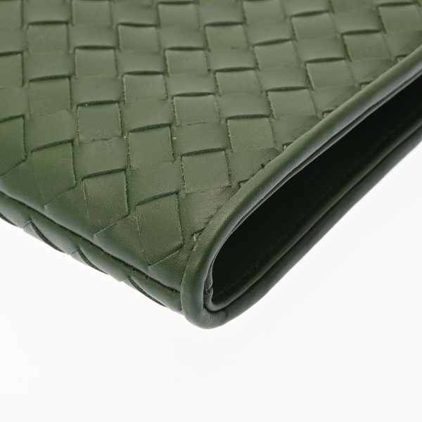 800000114388000 7 Bottega Veneta Intrecciato Leather Clutch Bag Green