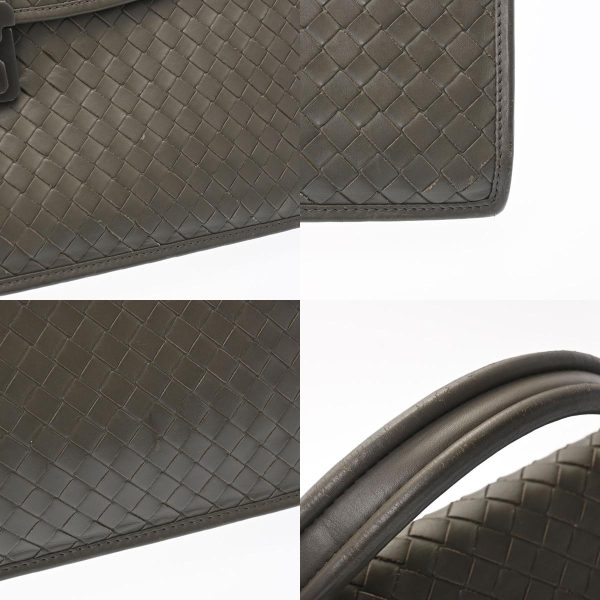 800000114565000 13 c Bottega Veneta Intrecciato Calf Business Bag Gray