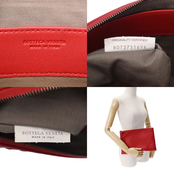 800000115486000 12 c Bottega Veneta Intrecciato Leather Red