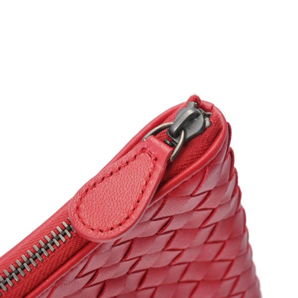 800000115486000 8 Bottega Veneta Intrecciato Leather Red