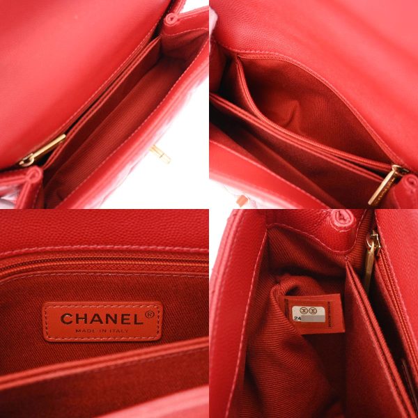 800000116406000 11 c Chanel Matelasse Top Handle XS Red Caviar Skin 2Way Bag