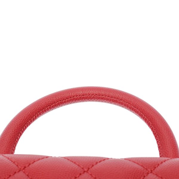 800000116406000 4 Chanel Matelasse Top Handle XS Red Caviar Skin 2Way Bag