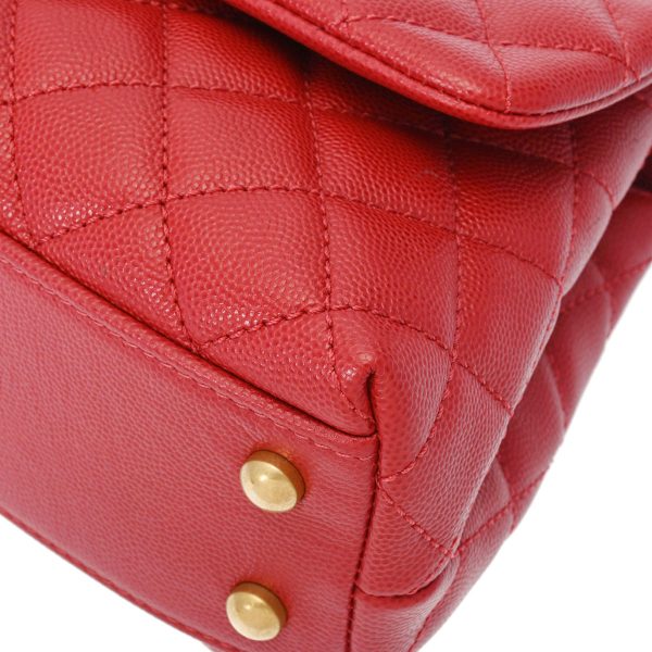 800000116406000 7 Chanel Matelasse Top Handle XS Red Caviar Skin 2Way Bag