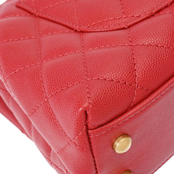 800000116406000 8 Chanel Matelasse Top Handle XS Red Caviar Skin 2Way Bag