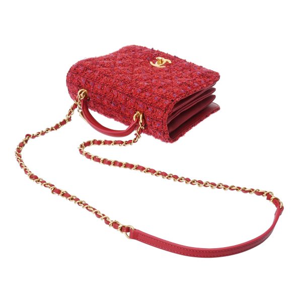 800000119234000 3 Chanel Matelasse Top Handle Mini Flap Bag Red