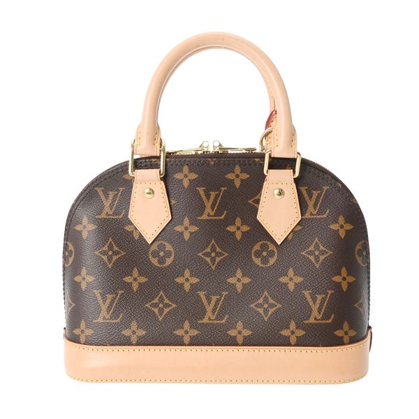 800000119611000 1 Louis Vuitton Alma Bb Handbag Canvas Brown