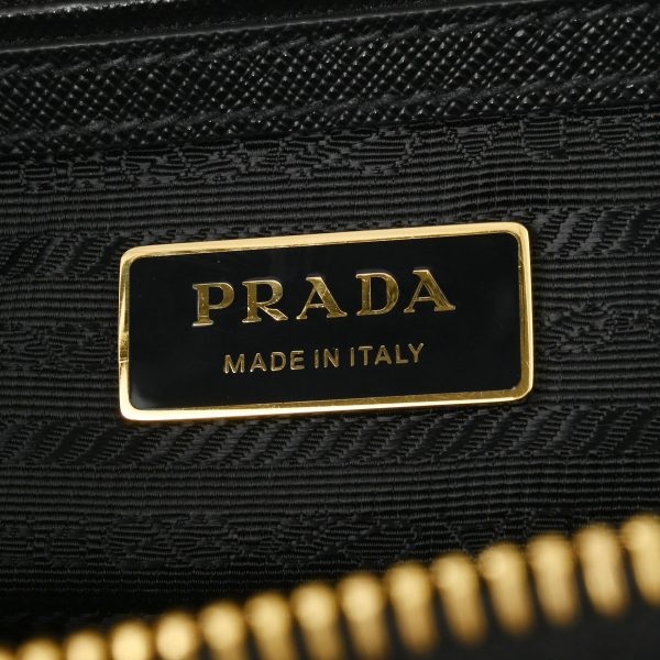 800000122252000 9 Prada Galleria Small Bag Black Hardware Saffiano 2WAY Gold