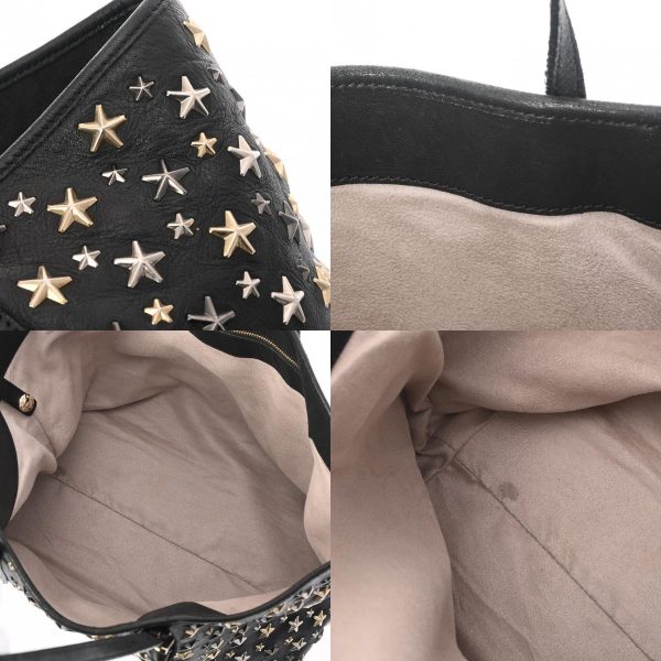 800000123364000 11 c Celine Sasha Star Studs Black Leather Tote Bag