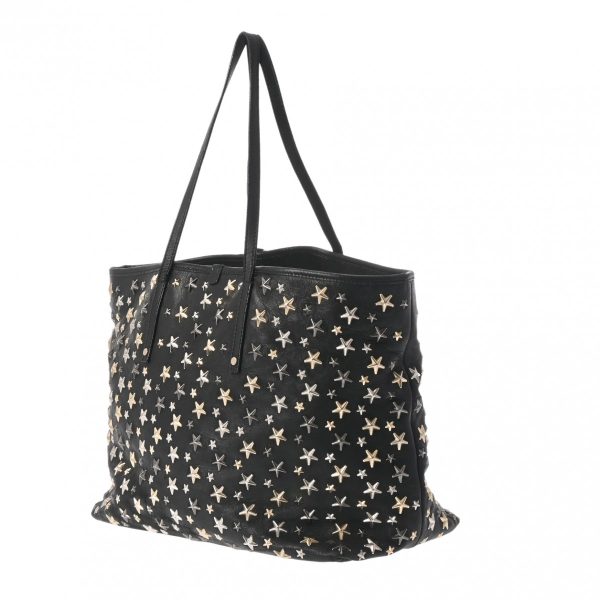 800000123364000 2 Celine Sasha Star Studs Black Leather Tote Bag