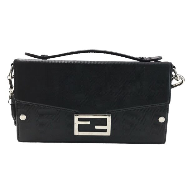 8001000779073 2 Fendi Bucket Soft Trunk Zucca Pattern Black