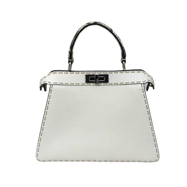 8003001107909 1 Fendi Peekaboo Medium Iseeu Small Leather 2way Bag White