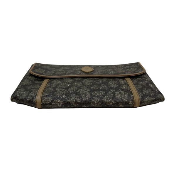 8004001179866 12 Yves Saint Laurent Clutch Bag Dark Brown Beige