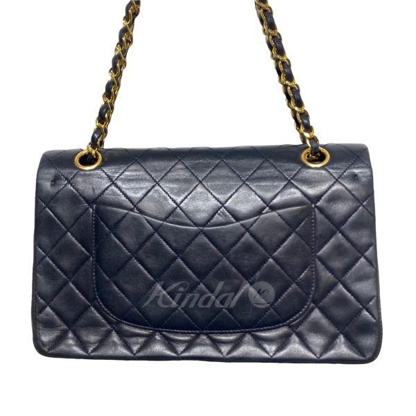 8006000809676 4 Chanel Matelasse Double Flap Chain Bag Navy