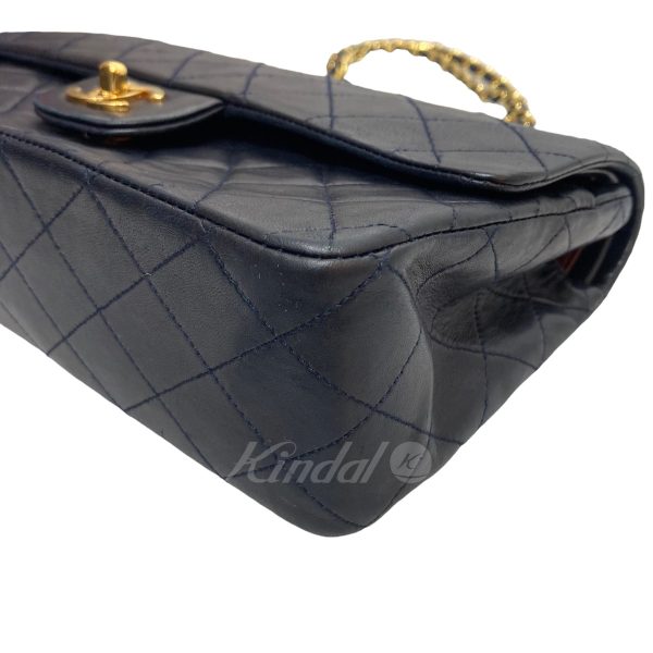 8006000809676 6 Chanel Matelasse Double Flap Chain Bag Navy