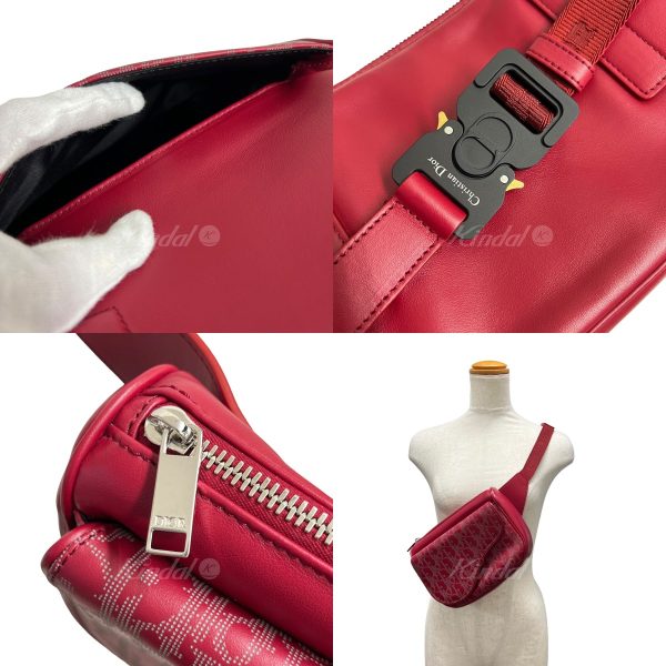 8006001419973 3 Dior Oblique Saddle Leather Galaxy World Tour Belt Bag Red