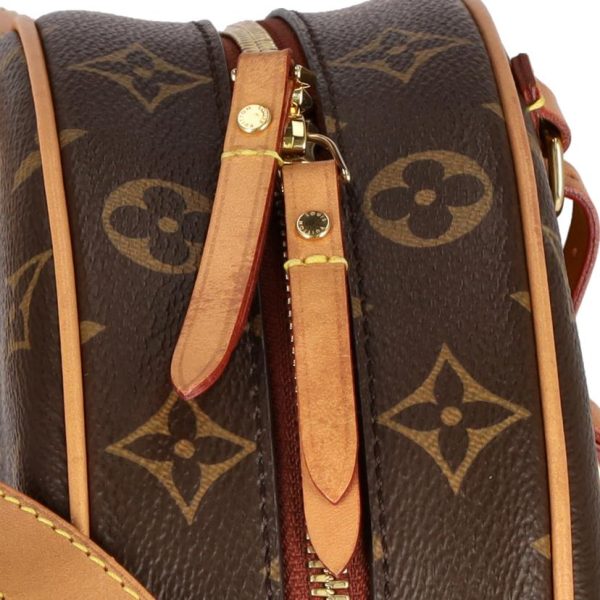 80197 11 Louis Vutton MM Monogram Poite Chapeau Soup Leather Diagonal Hook Shoulder Bag Brown