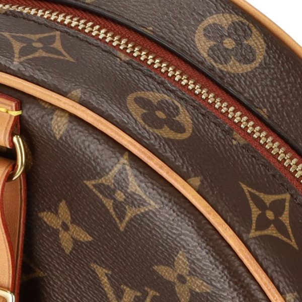 80197 6 Louis Vutton MM Monogram Poite Chapeau Soup Leather Diagonal Hook Shoulder Bag Brown