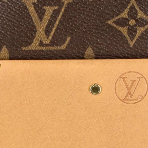 80197 9 Louis Vutton MM Monogram Poite Chapeau Soup Leather Diagonal Hook Shoulder Bag Brown