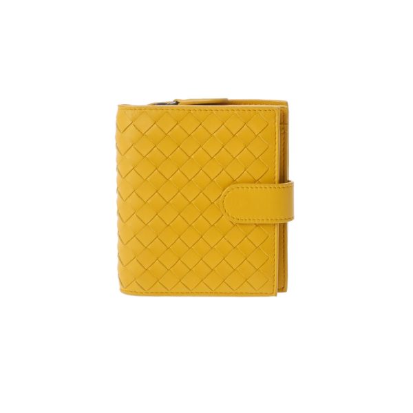 802000156393000 1 Bottega Veneta Intrecciato Calf Bifold Wallet Yellow