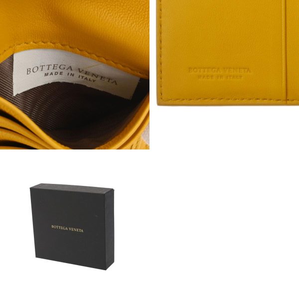 802000156393000 15 c Bottega Veneta Intrecciato Calf Bifold Wallet Yellow