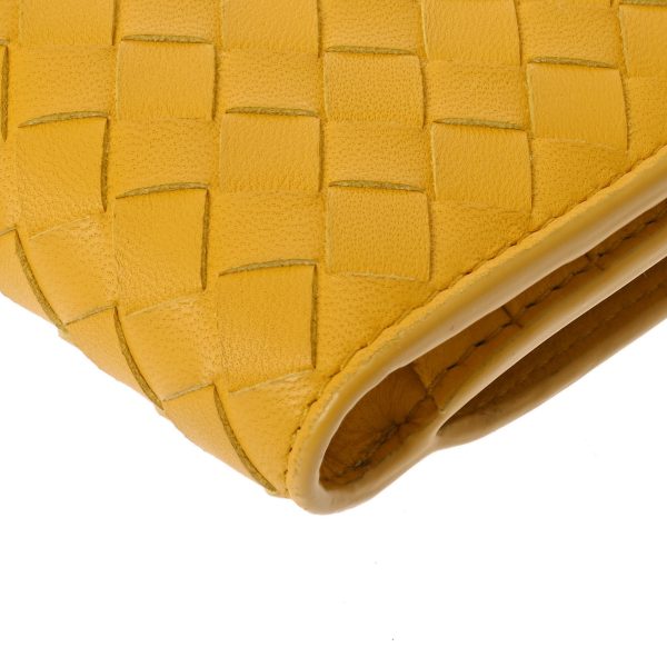 802000156393000 4 Bottega Veneta Intrecciato Calf Bifold Wallet Yellow