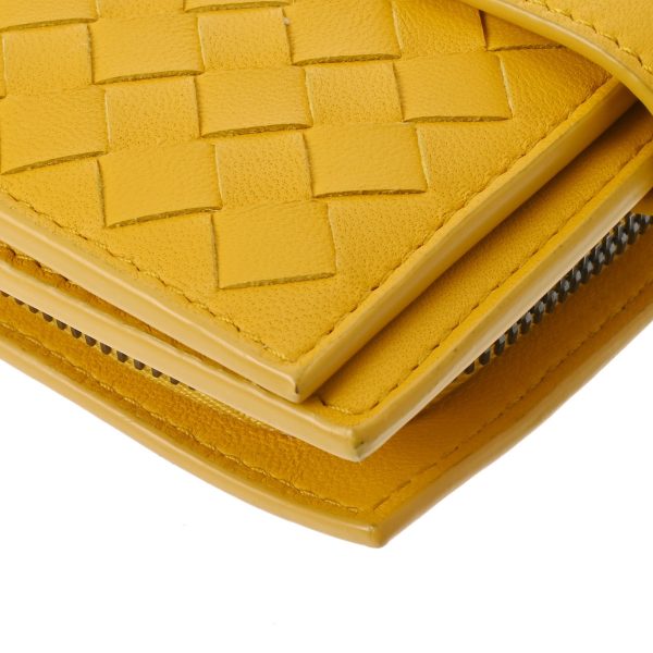 802000156393000 5 Bottega Veneta Intrecciato Calf Bifold Wallet Yellow