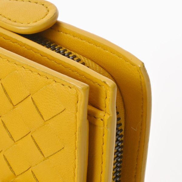 802000156393000 6 Bottega Veneta Intrecciato Calf Bifold Wallet Yellow