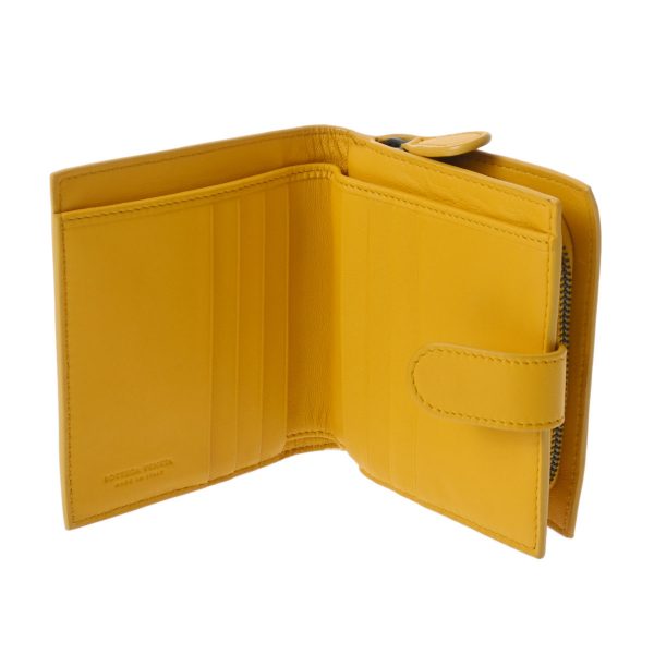 802000156393000 9 Bottega Veneta Intrecciato Calf Bifold Wallet Yellow