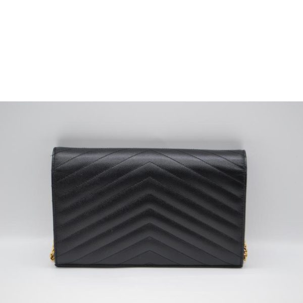 80301 2 Saint Laurent Monogram Envelope Shoulder Chain Wallet