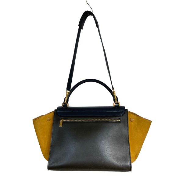 8039000785732 2 Celine Trapeze Phoebe 2Way Bag Black Yellow