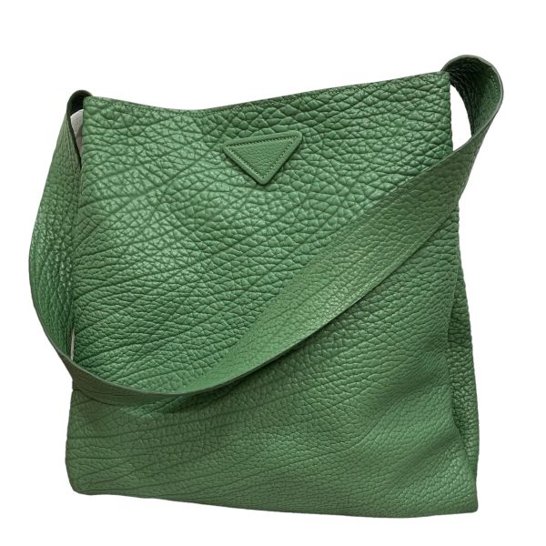 8045000581755 1 Prada Leather Shoulder Bag Green