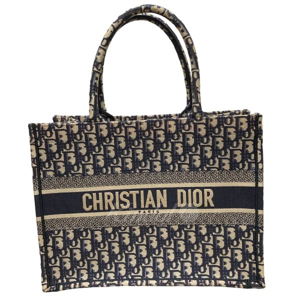 8045000652448 4 Dior Book Tote Oblique Navy Gray