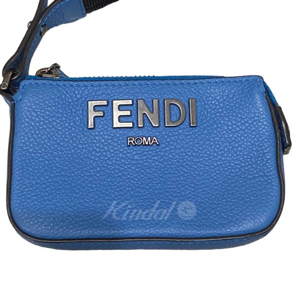 8045000745041 4 Fendi Pouch Leather Shoulder Bag Blue