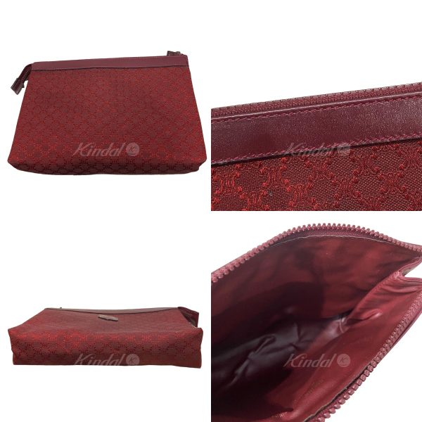 8045000779411 2 Celine Macadam Clutch Bag Red