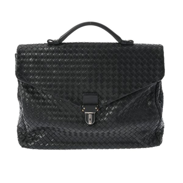 806500014342000 1 Bottega Veneta Intrecciato Calf Business Bag Black