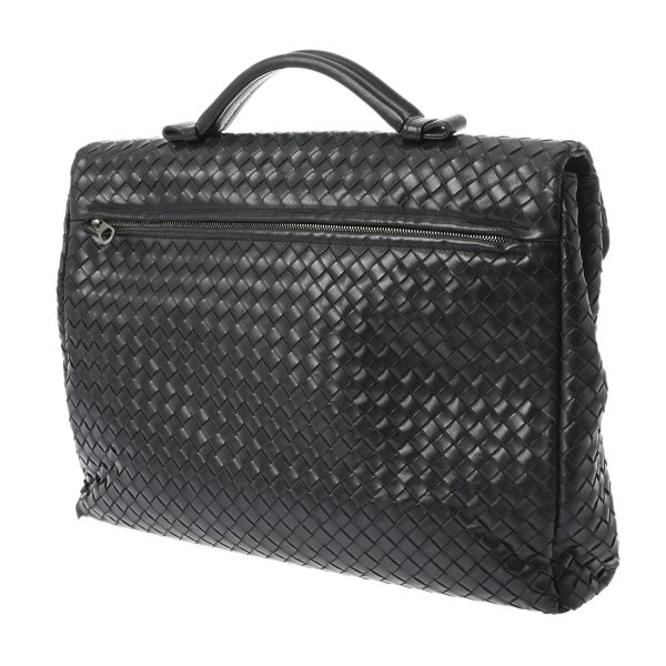 806500014342000 2 Bottega Veneta Intrecciato Calf Business Bag Black