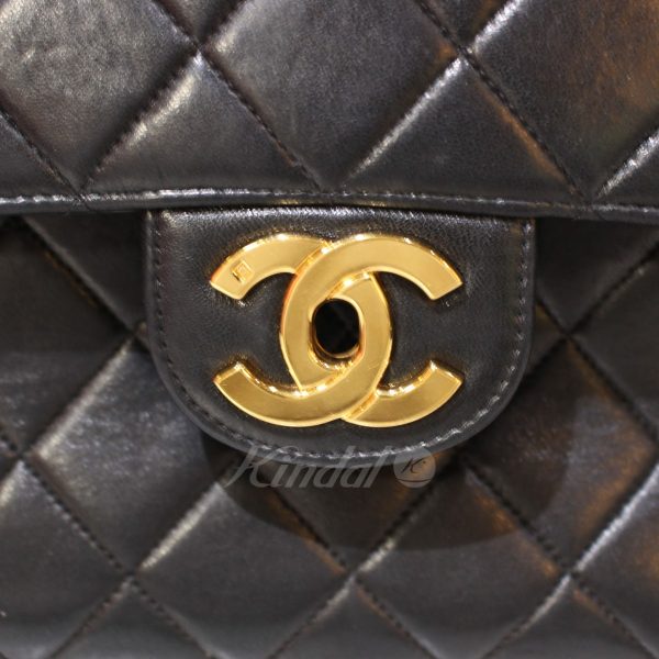 8073000127086 13 Chanel Big Matelasse Lamb Leather Chain Bag Black